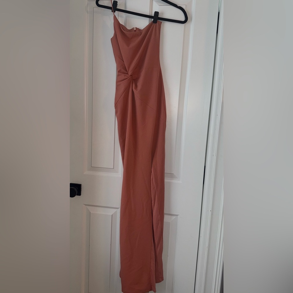 Peachy Pink One Shoulder, REVOLVE Nookie , US 0 Maxi Dress